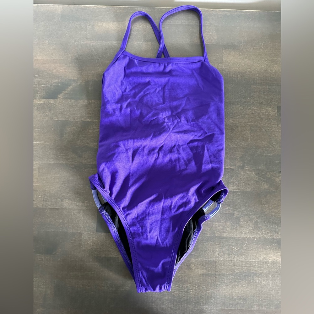 Excellent Used Condition “Mateo” Jolyn purple tie back swimsuit size 26.